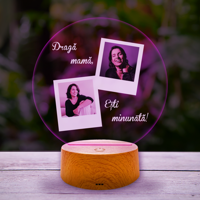 Lampa led 3D personalizata pentru mama