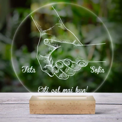 Lampa led 3D personalizata pentru tata