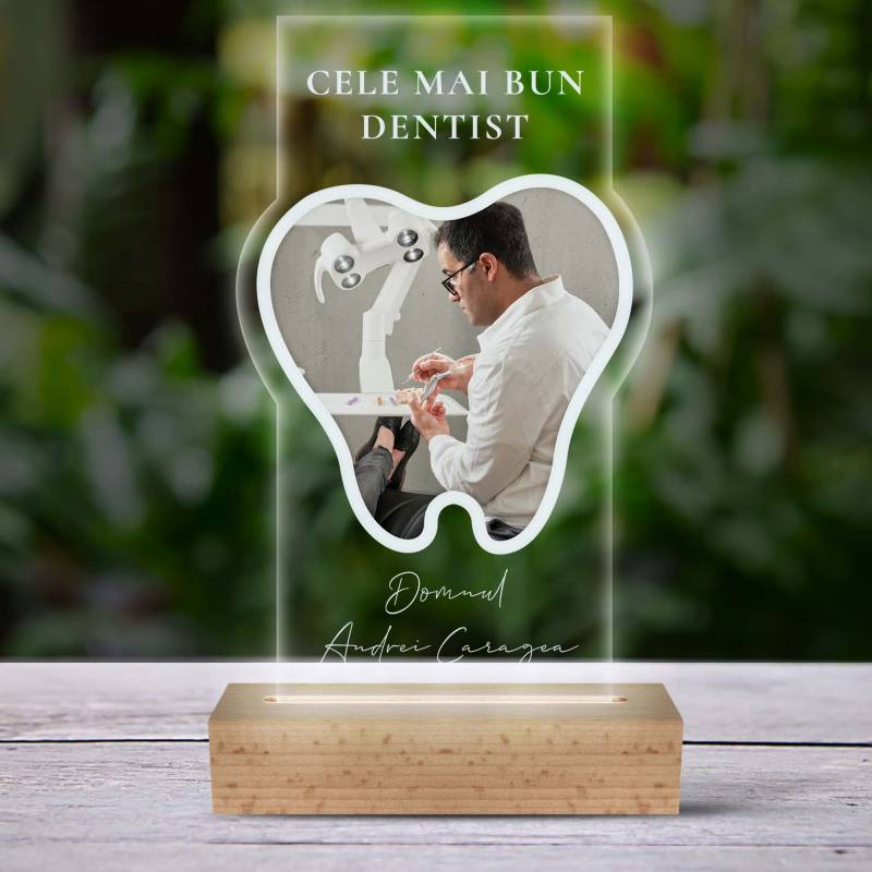 Lampa led 3D personalizata pentru un dentist