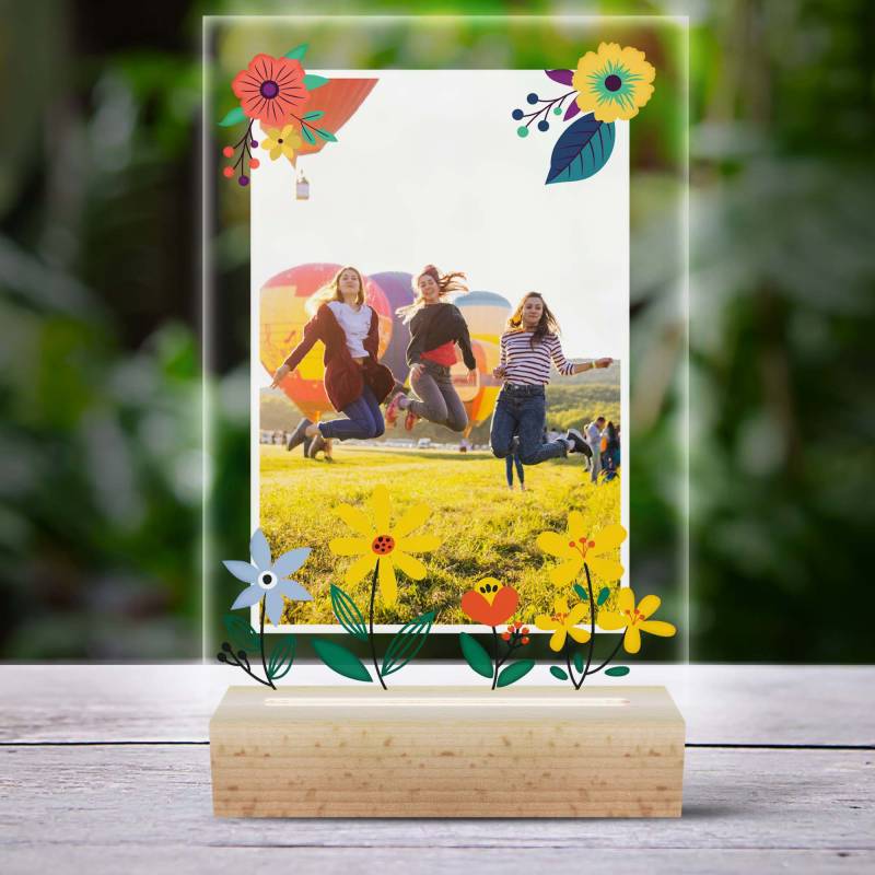 Lampa led 3D personalizata cu flori