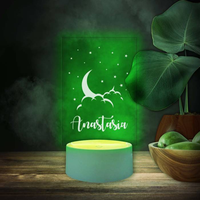Lampa led 3D personalizata - Good Night 