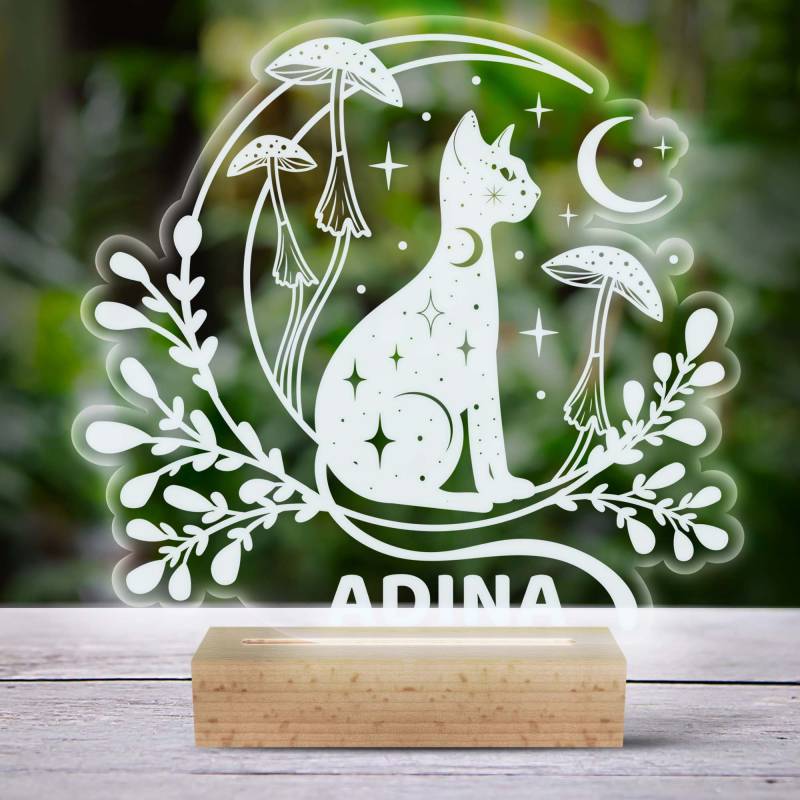 Lampa led 3D personalizata cu pisica