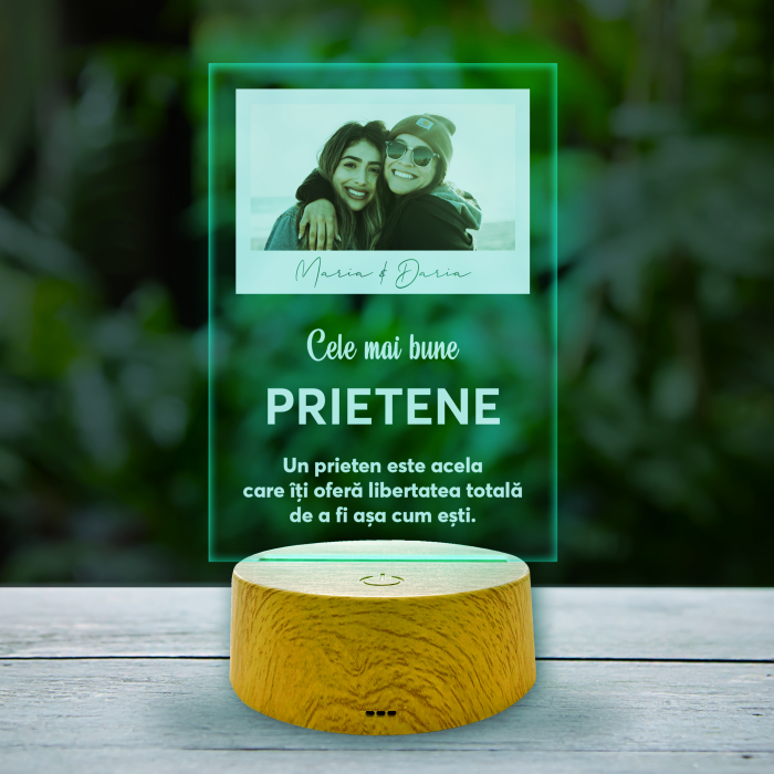 Lampa led 3D personalizata pentru prietenii apropiati