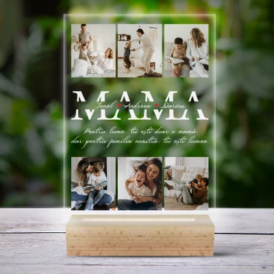 Lampa led 3D personalizata - Colaj