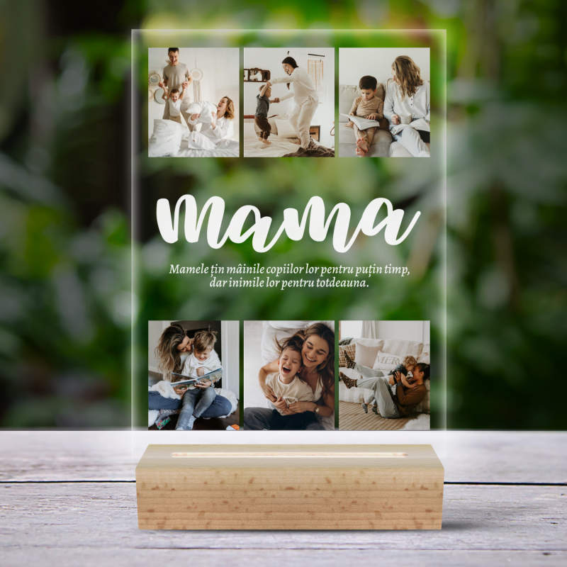 Lampa led 3D personalizata - Mama