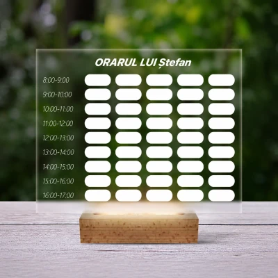 Lampă LED 3D Personalizată pentru Orar