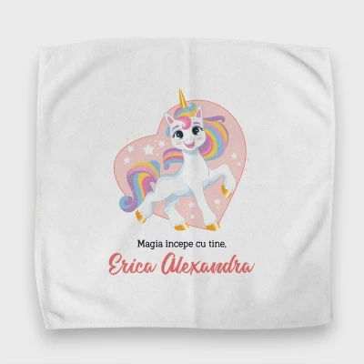 Prosop pentru lunch box personalizat - Unicorn