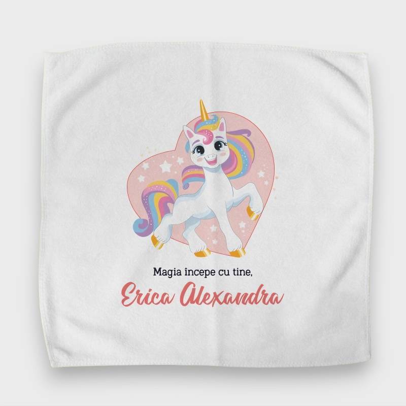 Prosop pentru lunch box personalizat - Unicorn