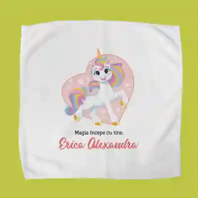 Prosop pentru lunch box personalizat - Unicorn