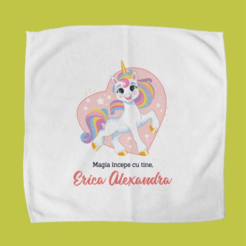 Prosop pentru lunch box personalizat - Unicorn