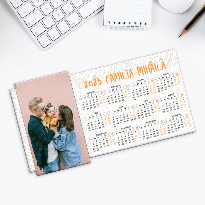Magnet frigider personalizat - calendar cu poza 