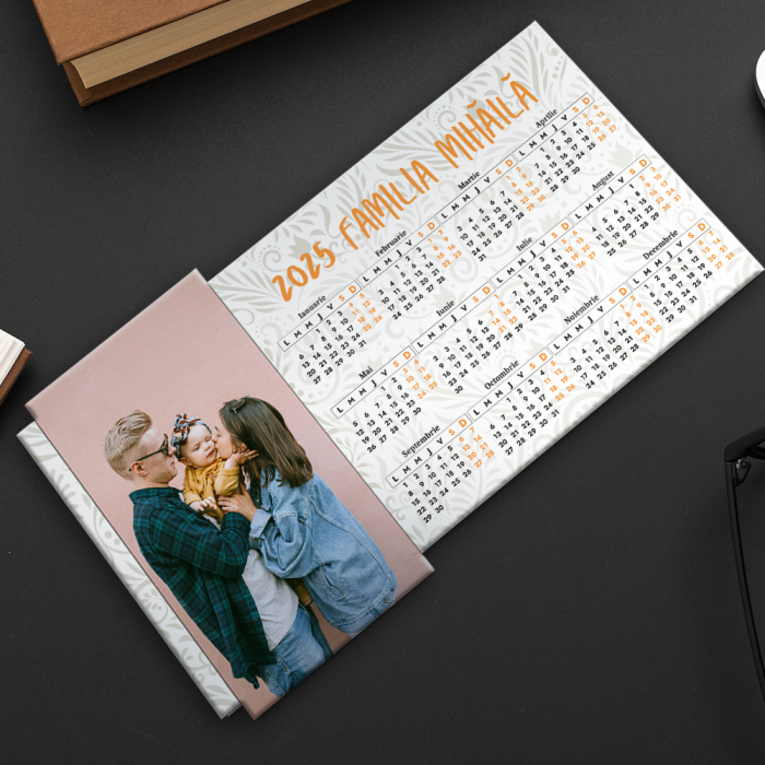 Magnet frigider personalizat - calendar cu poza 