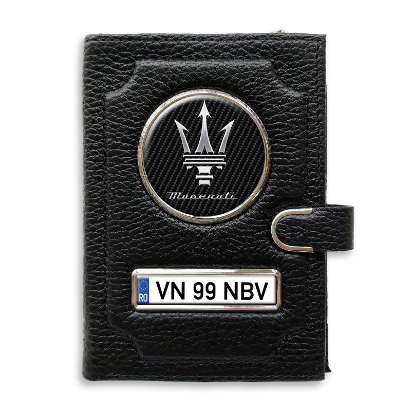 Portofel cu compartiment pentru bani cu clema Maserati