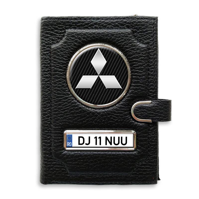 Portofel cu compartiment pentru bani cu clema Mitsubishi Silver