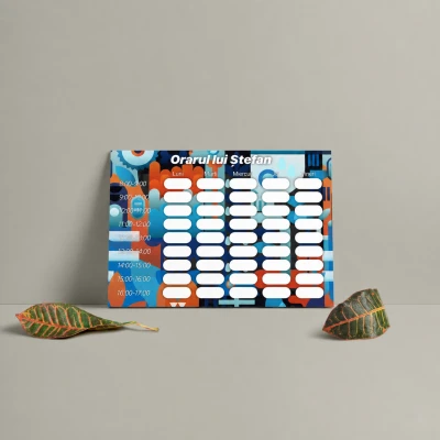 Orar personalizat pentru copii – Design abstract și creativ