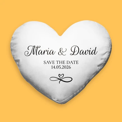 Perna personalizata in forma de inima - Save the date