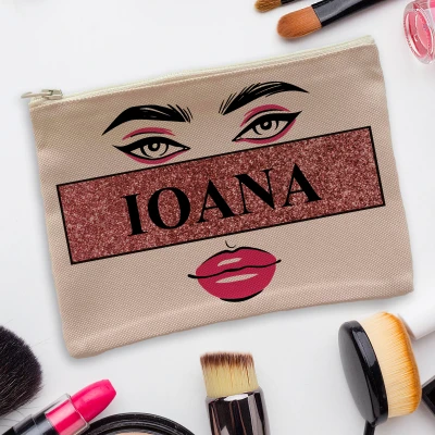 Portfard personalizat-Ochi si buze