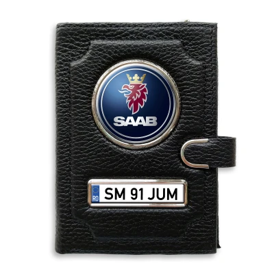 Portofel cu compartiment pentru bani cu clema SAAB