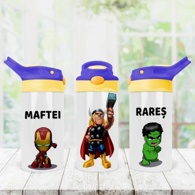 Sticluta pentru bebelusi personalizate - Supereroi