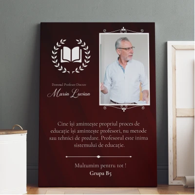 Tablou personalizat - Pentru domnul profesor