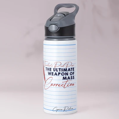 Sticla personalizata din aluminiu 650ml - Red pen