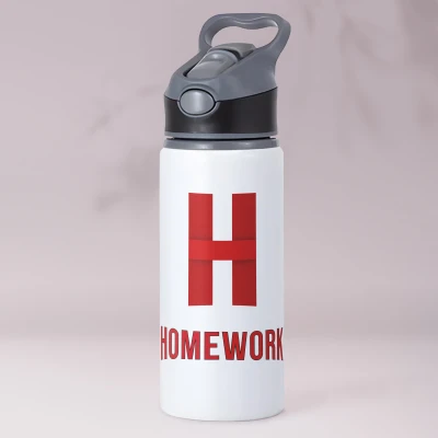 Sticla personalizata din aluminiu 650ml - Homework