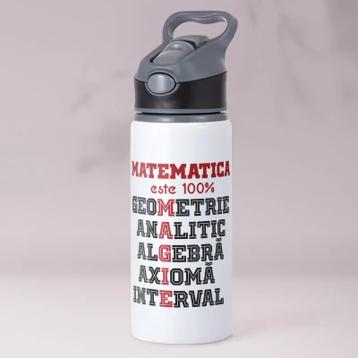 Sticla personalizata din aluminiu 650ml - Matematica