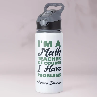 Sticla personalizata din aluminiu 650ml - Teacher