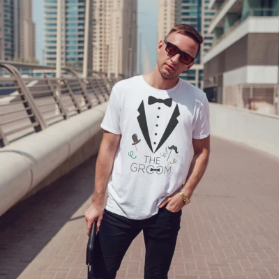 Tricou personalizat pentru petrecerea burlacilor - The groom