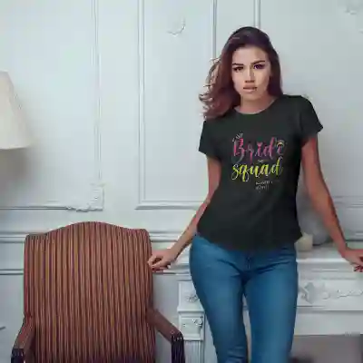 Tricou personalizat pentru petrecerea burlacitelor - Bride squad