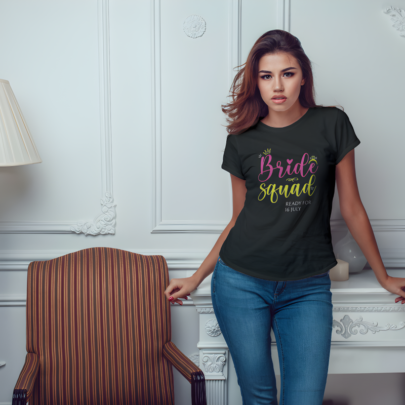 Tricou personalizat pentru petrecerea burlacitelor - Bride squad