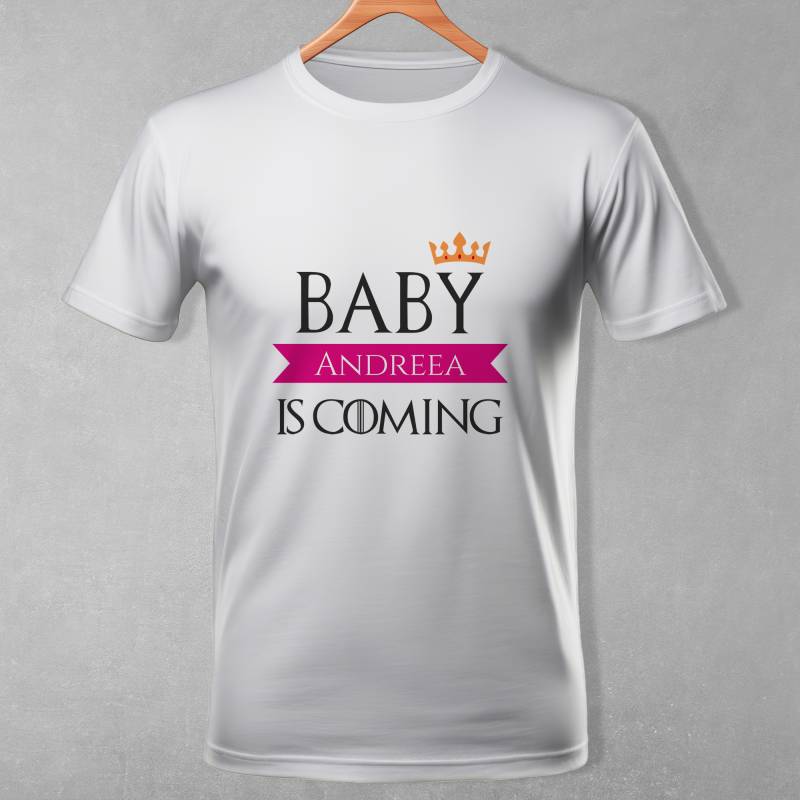 Tricou personalizat - The baby is coming