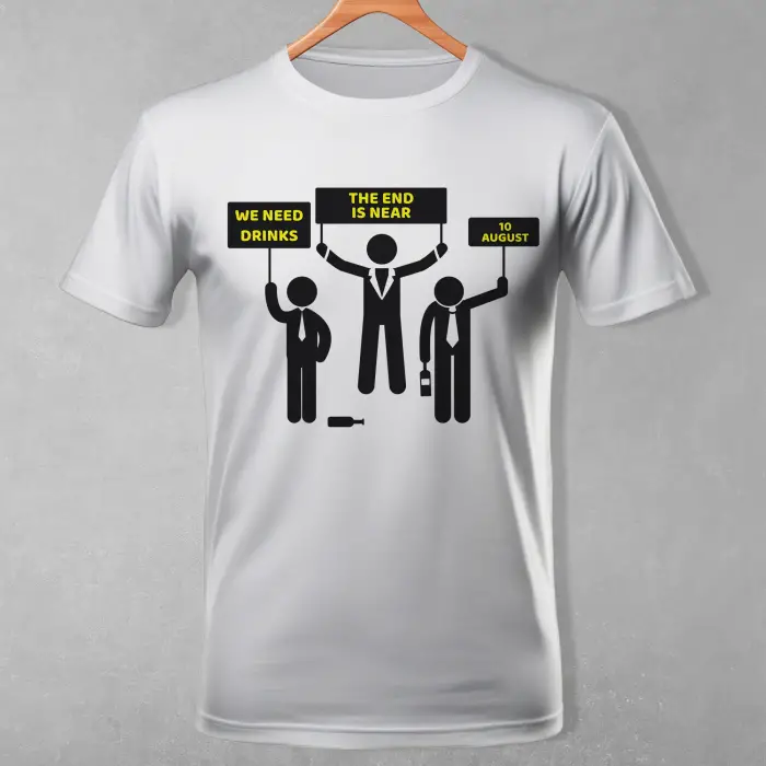 Tricou personalizat pentru petrecerea burlacilor - The end is near