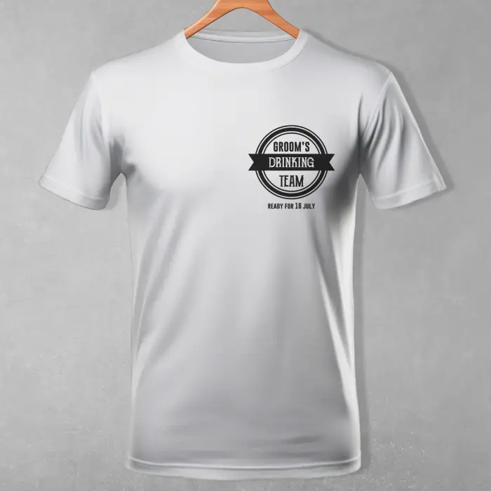 Tricou personalizat pentru petrecerea burlacilor - Groom's Drinking