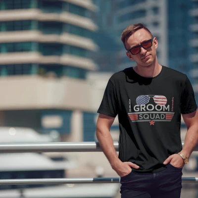 Tricou personalizat pentru petrecerea burlacilor - Top Groom Squad