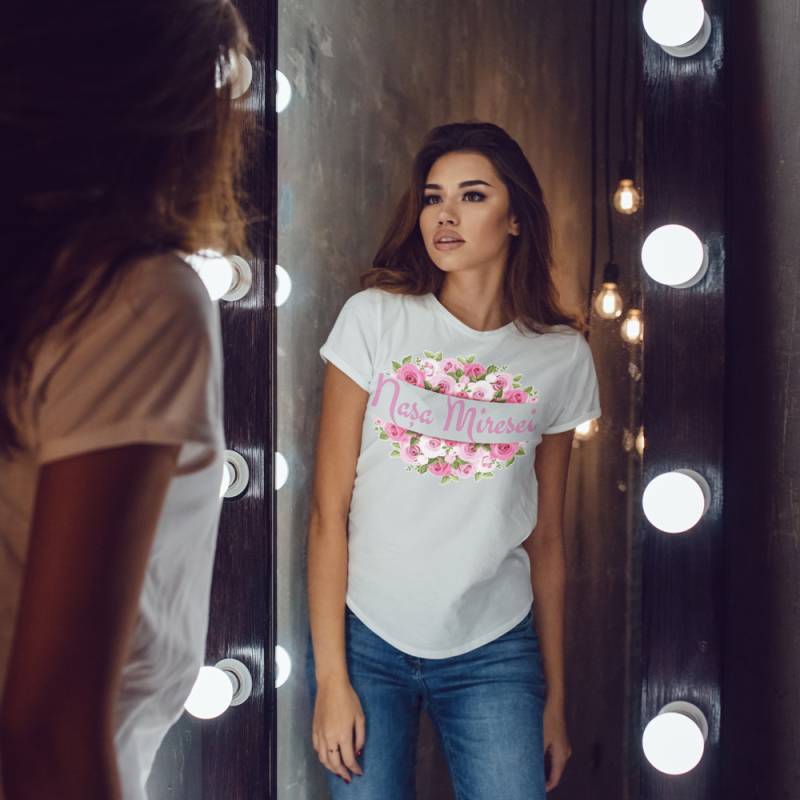 Tricou pentru burlacite personalizat - Nasa miresei
