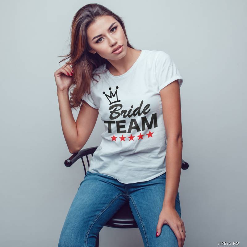 Tricou pentru burlacite personalizat - Bride Team