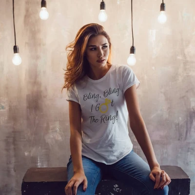 Tricou personalizat pentru petrecerea burlacitelor - I got the ring