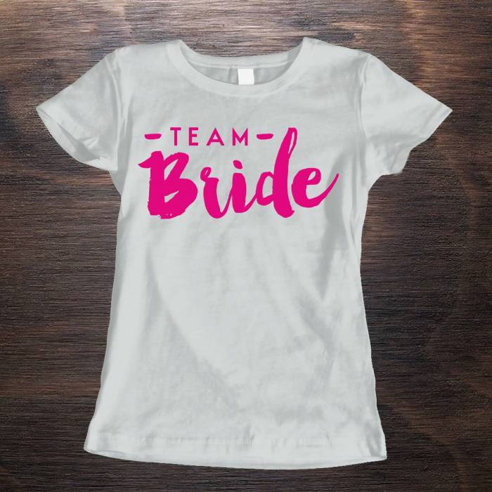 Tricou personalizat pentru petrecerea burlacitelor - Bride team
