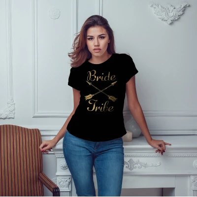 Tricou personalizat pentru petrecerea burlacitelor - Bride Tribe