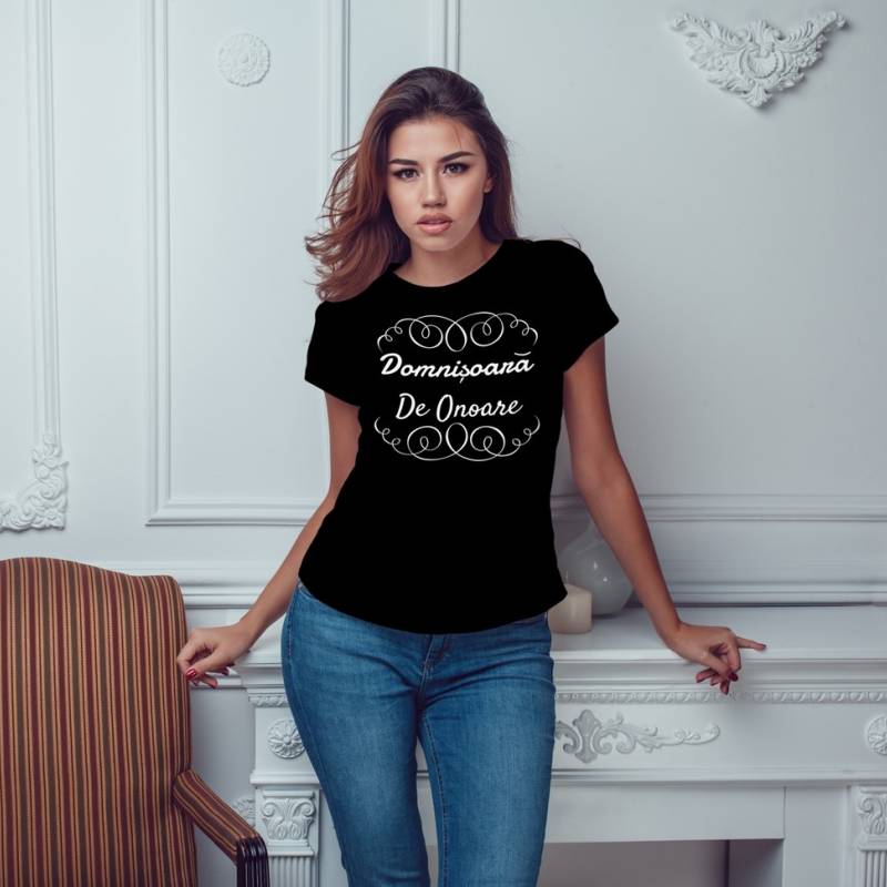 Tricou pentru burlacite personalizat - Domnisoara de onoare