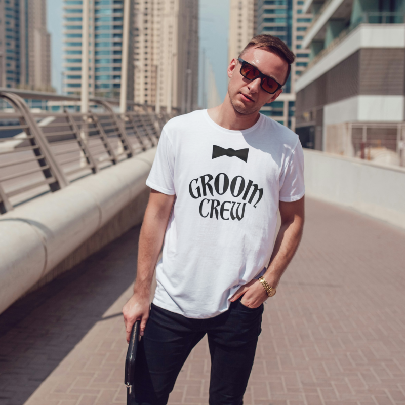 Tricou personalizat pentru petrecerea burlacilor - Groom Crew