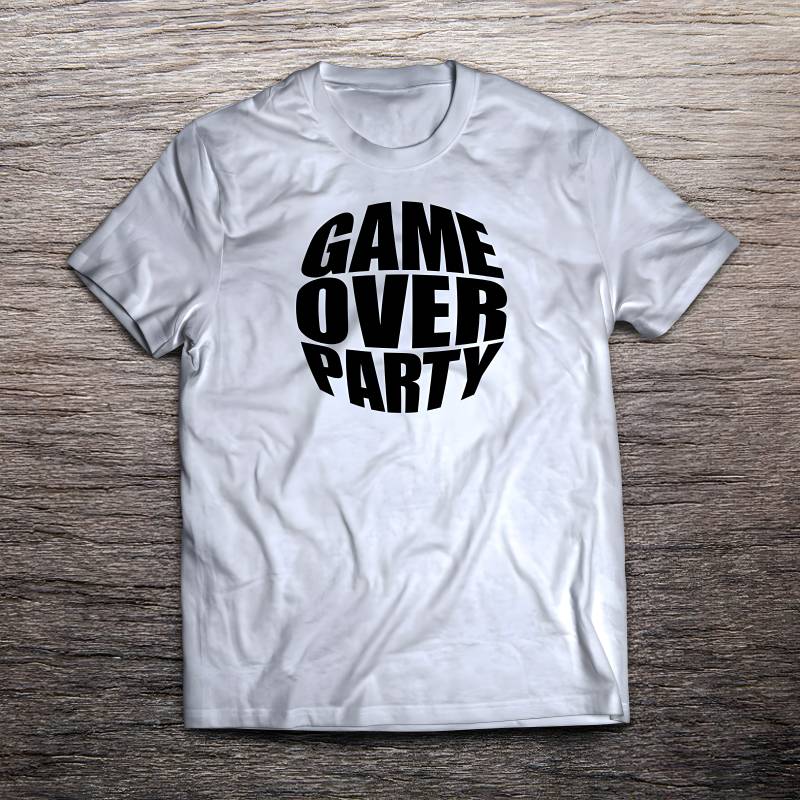 Tricou personalizat pentru petrecerea burlacilor - Game Over Party
