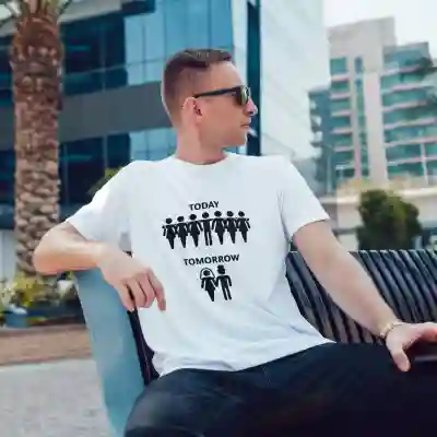 Tricou personalizat pentru petrecerea burlacilor - Single Today, Married Tomorrow