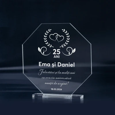 Trofeu personalizat - Nunta de argint