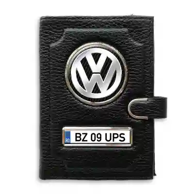 Portofel cu compartiment pentru bani cu clema Volkswagen Silver