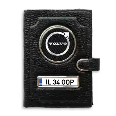 Portofel cu compartiment pentru bani cu clema Volvo Silver