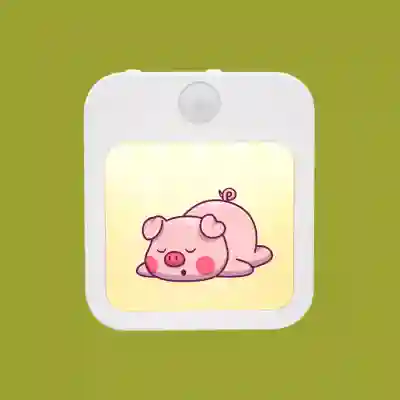 Lampă veghe personalizată - Sleepy Pig