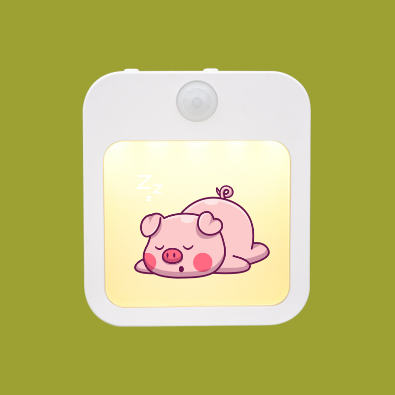 Lampă veghe personalizată - Sleepy Pig