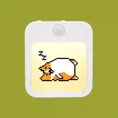 Lampă veghe personalizată - Sleepy Pixel Cat